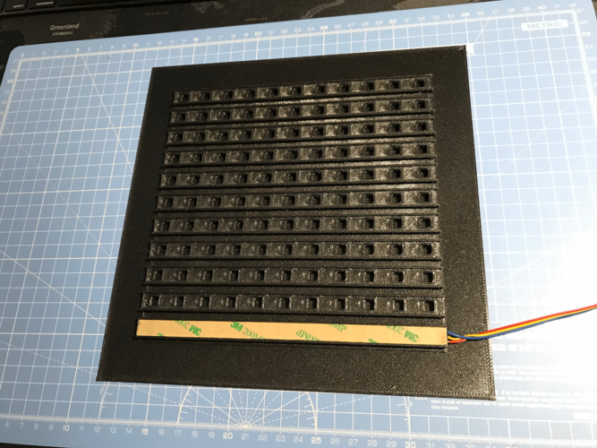 Wordclock Matrix Frame for WS2812B LED 3D Print 278073 Wordclock Matrix Frame for WS2812B LED 3D Print 278073