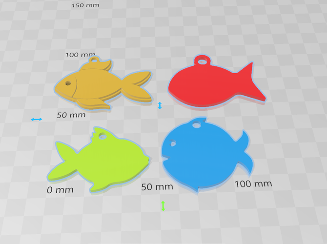 Fish tags, tags de peces  3D Print 278266