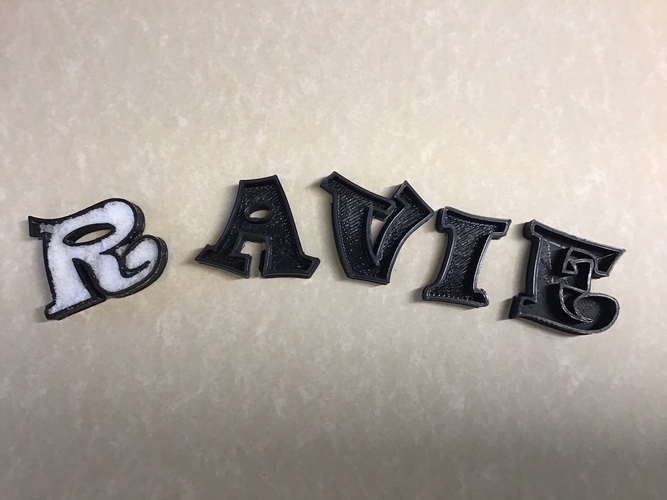 EMPTY RAVIE Font uppercase 3D letters STL file 3D print model 3D Print 279387 EMPTY RAVIE Font uppercase 3D letters STL file 3D print model 3D Print 279387