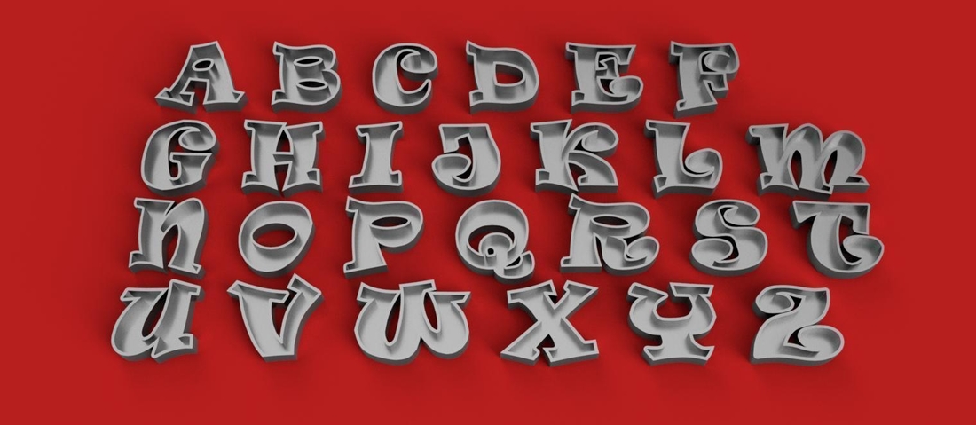 EMPTY RAVIE Font uppercase 3D letters STL file 3D print model 3D Print 279391 EMPTY RAVIE Font uppercase 3D letters STL file 3D print model 3D Print 279391