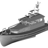 Small Damen Stan Pilot 1/20 Scale 3D Model Boat 3D Printing 279469