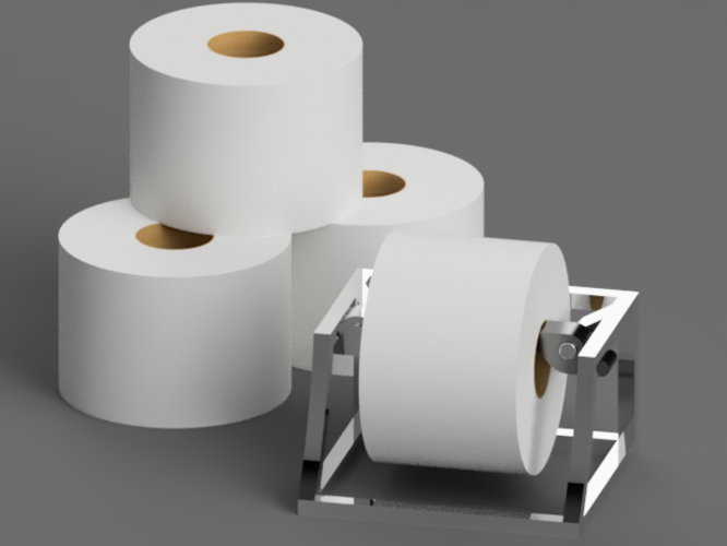 Quick Action Toilet Paper Reload Holder 3D Print 279846