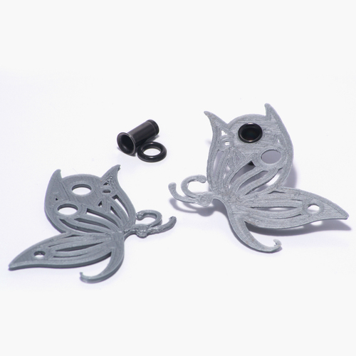 Butterfly Charms For 4g Single Flare Metal Plugs 3D Print 27990 Butterfly Charms For 4g Single Flare Metal Plugs 3D Print 27990