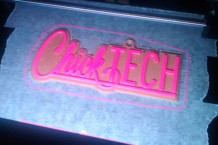 ChickTECH Charm in 2 Color Dual Extrusion 3D Print 28000