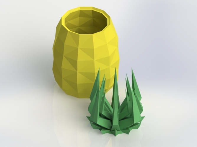 Low Poly PineApple Planter/Jar 3D Print 28084