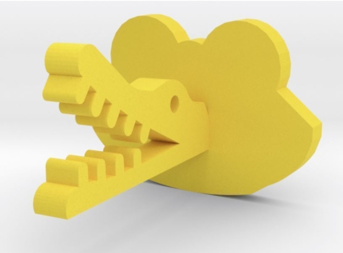 Crocodile coat hook 3D Print 280840