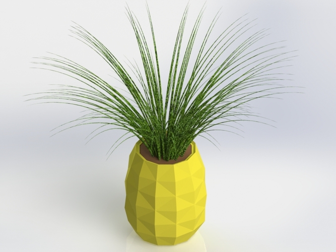 Low Poly PineApple Planter/Jar 3D Print 28085