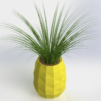 Small Low Poly PineApple Planter/Jar 3D Printing 28085