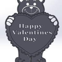 Small Valentines Love Bear 3D Printing 281288