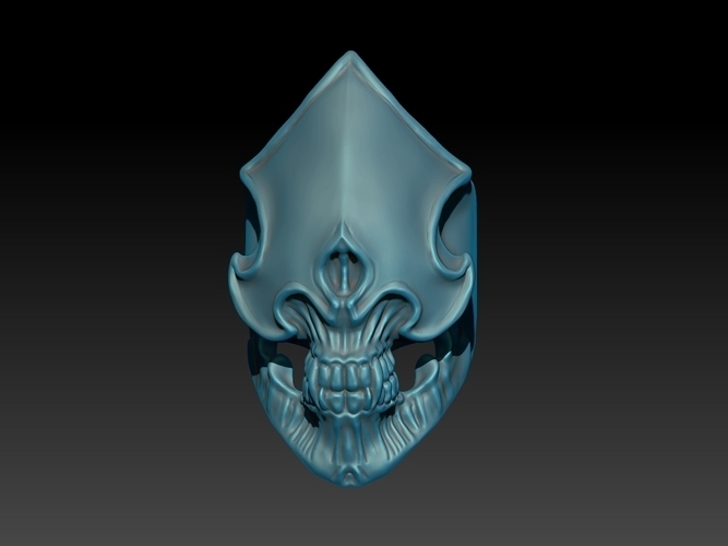 Faceless Skull Ring 2 3D print model 3D Print 281957