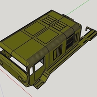 Small MAZ 537 1:14 scale driver's cab 3D Printing 282415