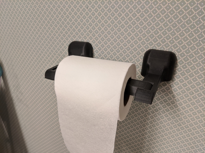 Print In Place Quick-Change Toilet Paper / Paper Towel Holder 3D Print 282841