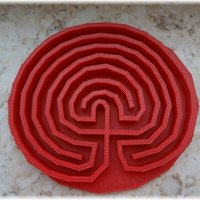 Small Classical round seven path labyrinth 3D Printing 28375