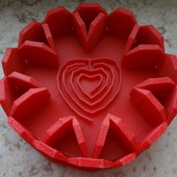 Small Red heartlaby in tray 3D Printing 28376