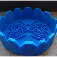 Small Tray design with a labyrinthine heart butterfly within 3D Printing 28378