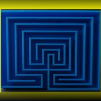 Small Classical square seven path Labyrinth 3D Printing 28382