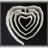 Small heart labyrinth, labyrinthine small (place)mat 3D Printing 28393
