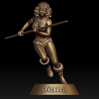 Small Diana from Dungeons&Dragons series 3D Printing 283995