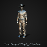 Small Bhagat Singh Sclupture 3D Printing 28444