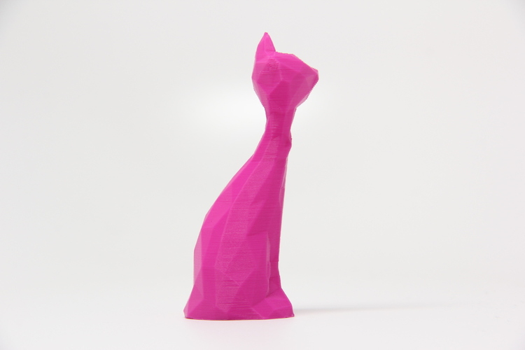 Low Poly Leaning Cat 3D Print 28468
