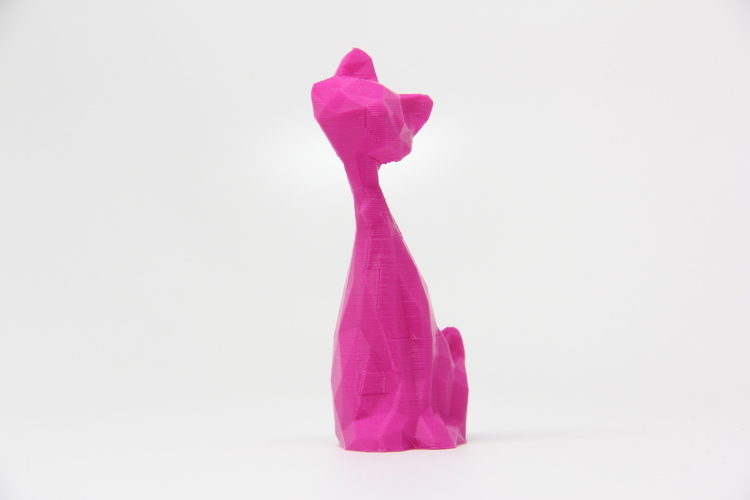 Low Poly Leaning Cat 3D Print 28469