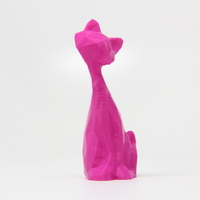 Small Low Poly Leaning Cat 3D Printing 28469