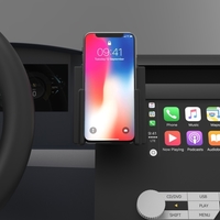 Small Wireless Cellphone Car Charger - iPhone X Edition 3D Printing 284901