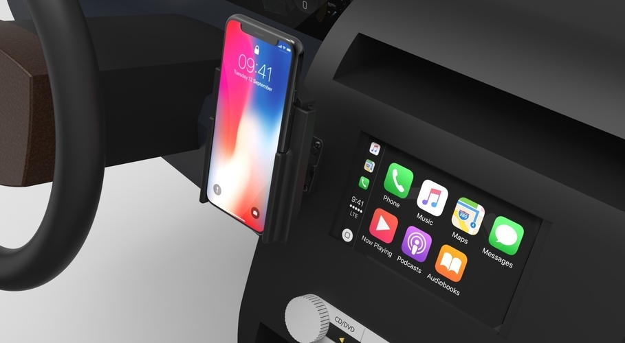 Wireless Cellphone Car Charger - iPhone X Edition 3D Print 284902