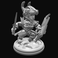 Small Dragon Knight with Sword and Shield 28mm 3D Printing 285040