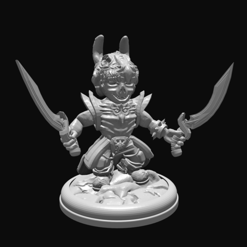 Dragon Knight with Swords 28mm 3D Print 285047