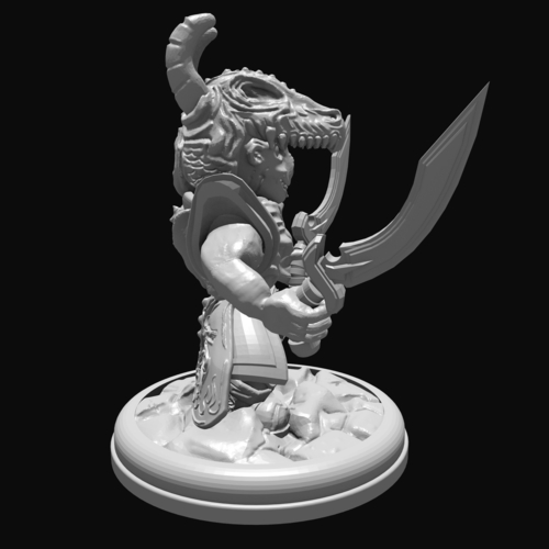 Dragon Knight with Swords 28mm 3D Print 285048