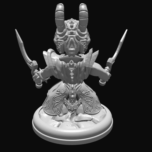 Dragon Knight with Swords 28mm 3D Print 285049