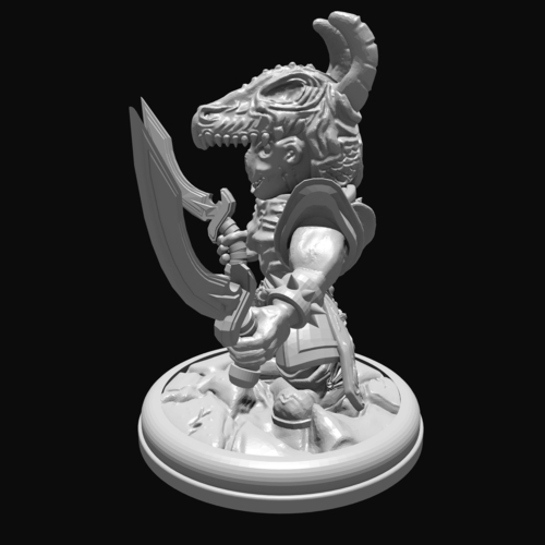 Dragon Knight with Swords 28mm 3D Print 285050