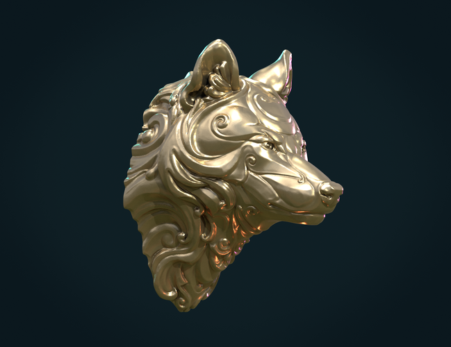 Stylized Wolf head 3D Print 285108