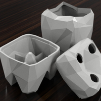 Small Low Poly Toothbrush and Toothpaste holder 3D Printing 28511