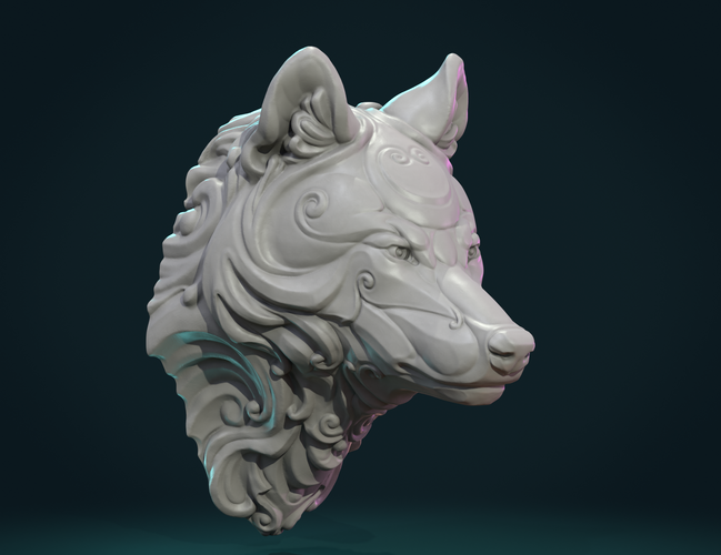 Stylized Wolf head 3D Print 285112