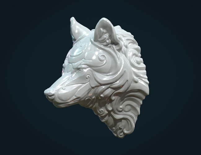 Stylized Wolf head 3D Print 285113