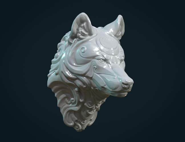 Stylized Wolf head 3D Print 285114