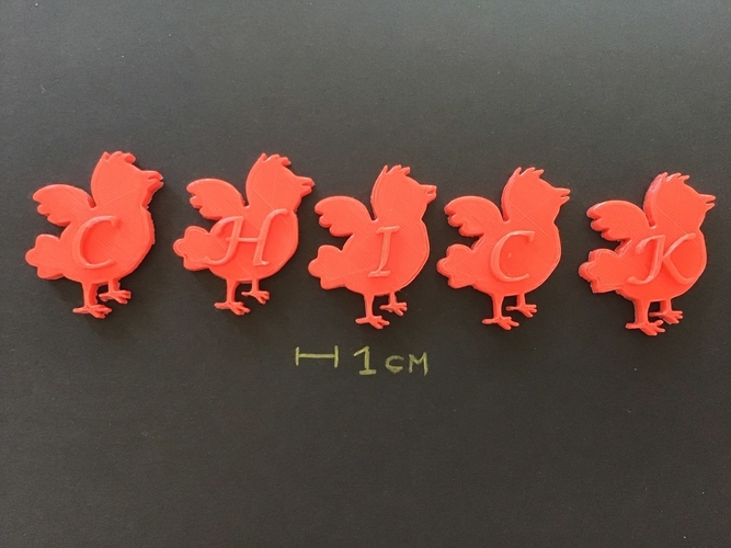 CHICK EASTER 3d letters STL file 3D Print 285274 CHICK EASTER 3d letters STL file 3D Print 285274