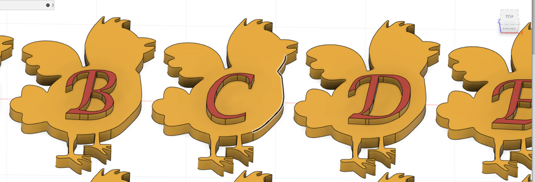 CHICK EASTER 3d letters STL file 3D Print 285281 CHICK EASTER 3d letters STL file 3D Print 285281