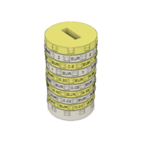 Small Sorting piggy bank EUR (S size) 3D Printing 285434