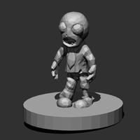 Small Low Poly Zombie 3D Printing 28643