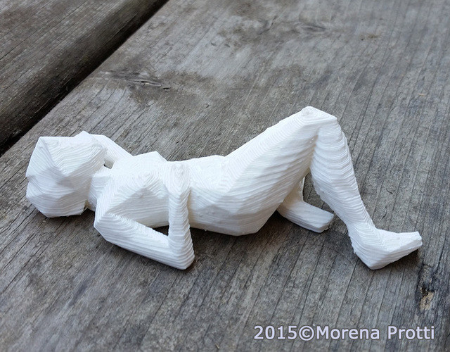 Low Poly Courtney Resting 3D Print 28648