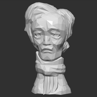Small Edgar Allan Poe Bust 3D Printing 28713