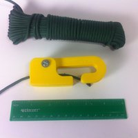 Small No Tie Paracord Cam Lock with Hook 3D Printing 28785