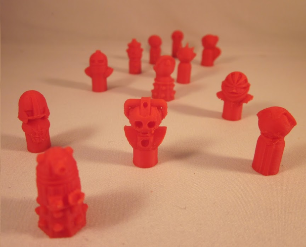 Doctor Who Monster Pawns 3D Print 2885