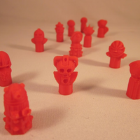Small Doctor Who Monster Pawns 3D Printing 2885