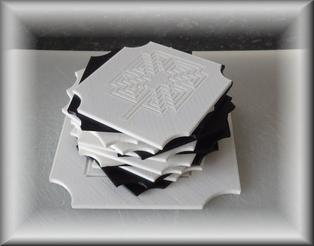 Coasters, breakfast- ,lunch- , dinner- and fruit-plates 3D Print 28878