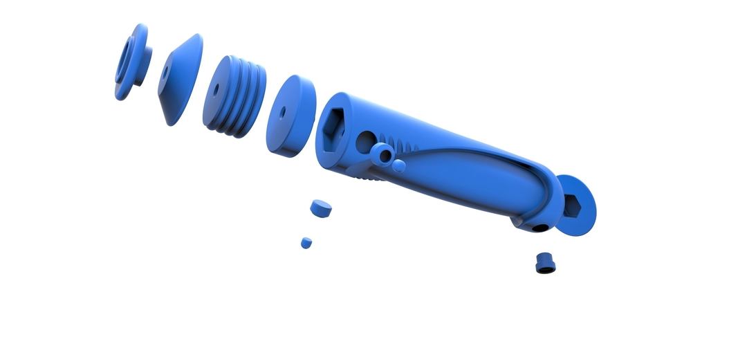 Lightsaber of Darth Sidious from Star Wars 3D Print 288936 Lightsaber of Darth Sidious from Star Wars 3D Print 288936