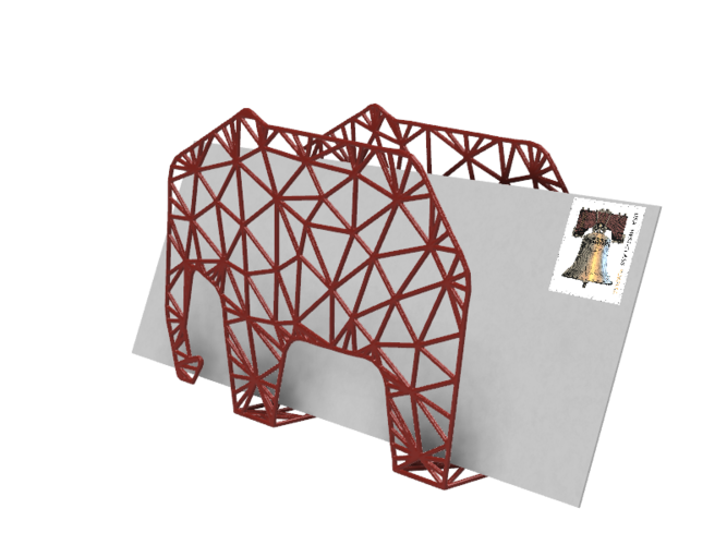 Elephant Envelope Holder 3D Print 28938 Elephant Envelope Holder 3D Print 28938